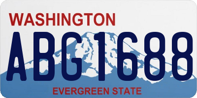 WA license plate ABG1688