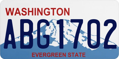 WA license plate ABG1702