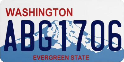 WA license plate ABG1706