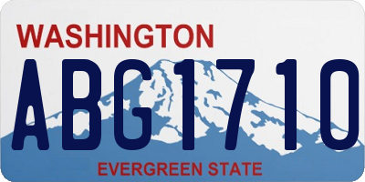 WA license plate ABG1710