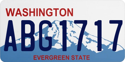 WA license plate ABG1717