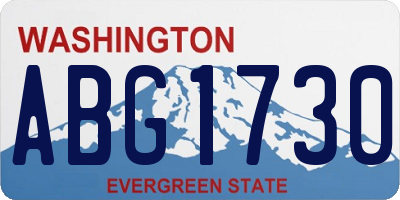 WA license plate ABG1730