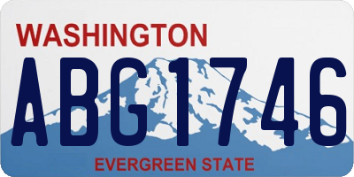 WA license plate ABG1746