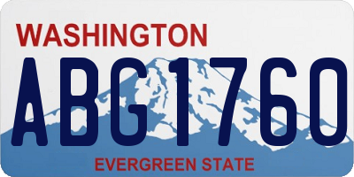 WA license plate ABG1760