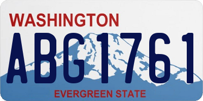 WA license plate ABG1761