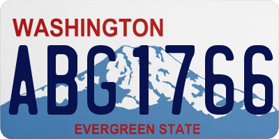 WA license plate ABG1766
