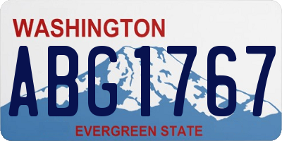 WA license plate ABG1767