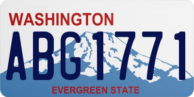 WA license plate ABG1771