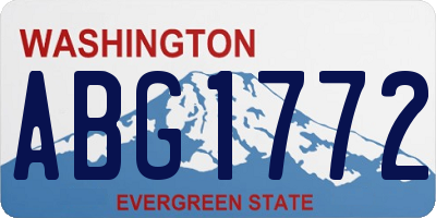 WA license plate ABG1772