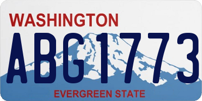 WA license plate ABG1773
