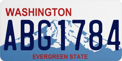 WA license plate ABG1784