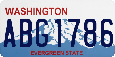 WA license plate ABG1786