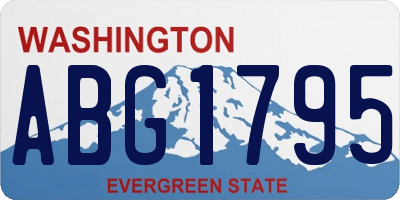 WA license plate ABG1795