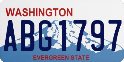 WA license plate ABG1797