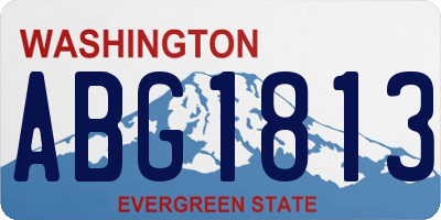 WA license plate ABG1813