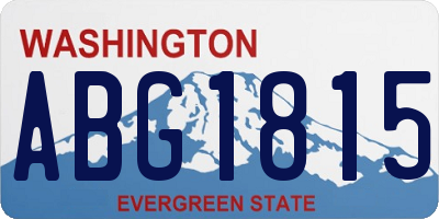 WA license plate ABG1815