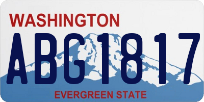 WA license plate ABG1817