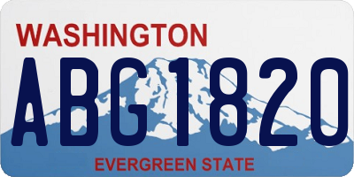 WA license plate ABG1820