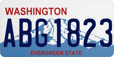 WA license plate ABG1823