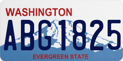 WA license plate ABG1825