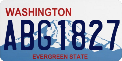WA license plate ABG1827