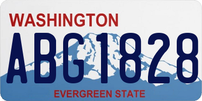 WA license plate ABG1828