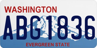 WA license plate ABG1836