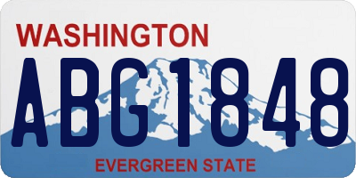 WA license plate ABG1848