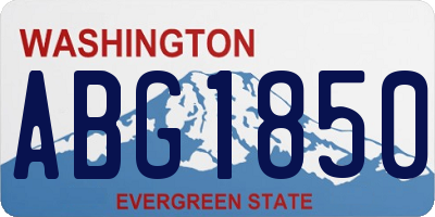 WA license plate ABG1850