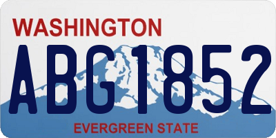 WA license plate ABG1852
