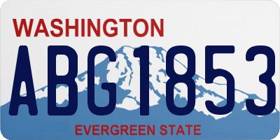 WA license plate ABG1853
