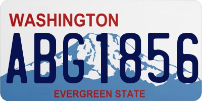 WA license plate ABG1856