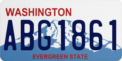 WA license plate ABG1861