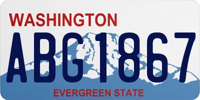 WA license plate ABG1867