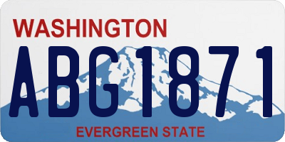 WA license plate ABG1871