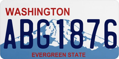 WA license plate ABG1876