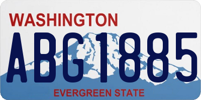 WA license plate ABG1885