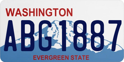 WA license plate ABG1887