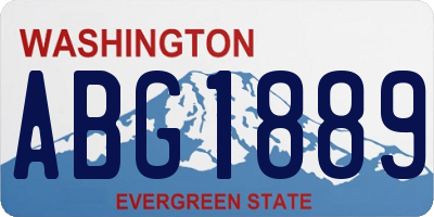WA license plate ABG1889