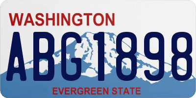 WA license plate ABG1898