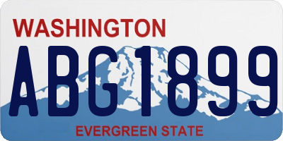 WA license plate ABG1899