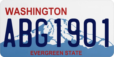 WA license plate ABG1901