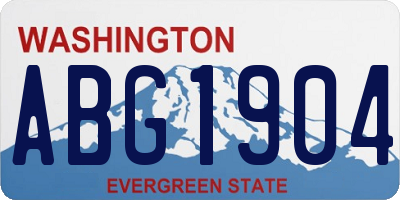 WA license plate ABG1904