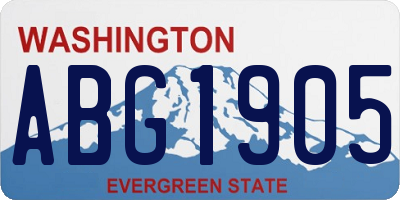 WA license plate ABG1905