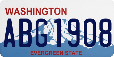 WA license plate ABG1908