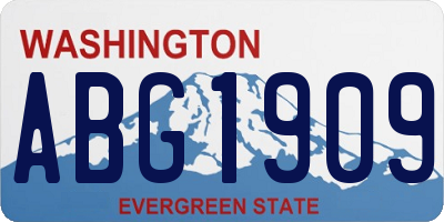 WA license plate ABG1909