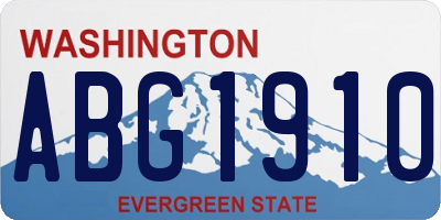 WA license plate ABG1910