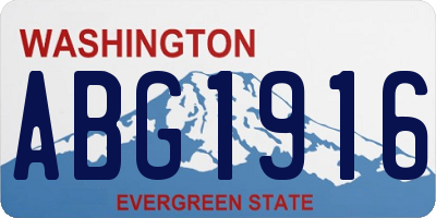 WA license plate ABG1916