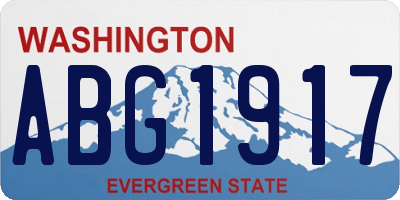WA license plate ABG1917