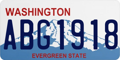 WA license plate ABG1918